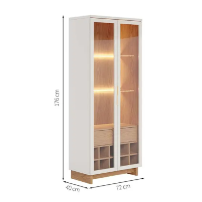 Cristaleira Adega Guanabara 2 Portas 1 Gaveta Off White Cristaleira Adega Guanabara 2 Portas 1 Gaveta Off White